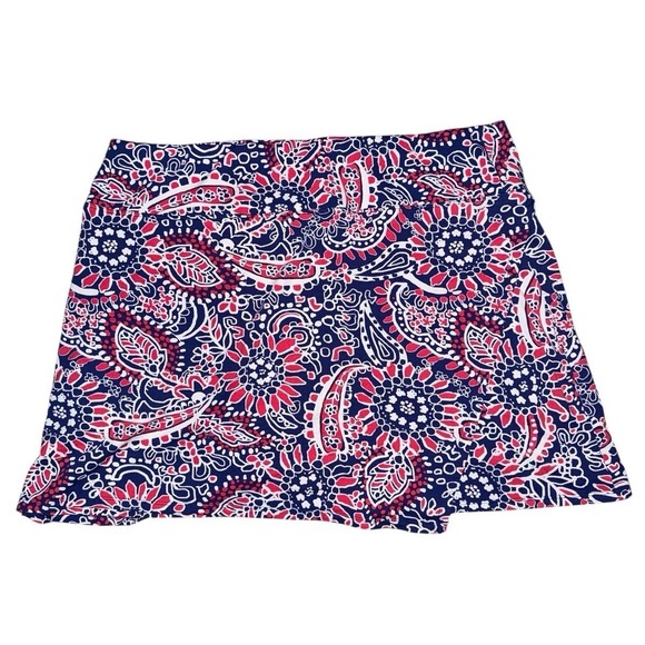 IBKUL Geometric Skort Skirt Athletic Tennis Golf Pickleball XL Zip Pocket - Picture 1 of 10